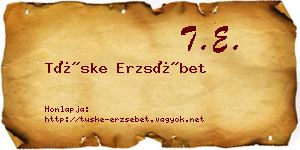 Tüske Erzsébet névjegykártya