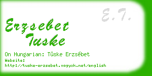 erzsebet tuske business card